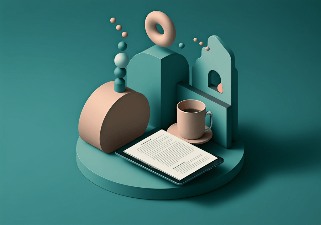 A professional abstract illustration representing the concept of Marketing Benchmarks for 2023: Where CMOs Should Actually...