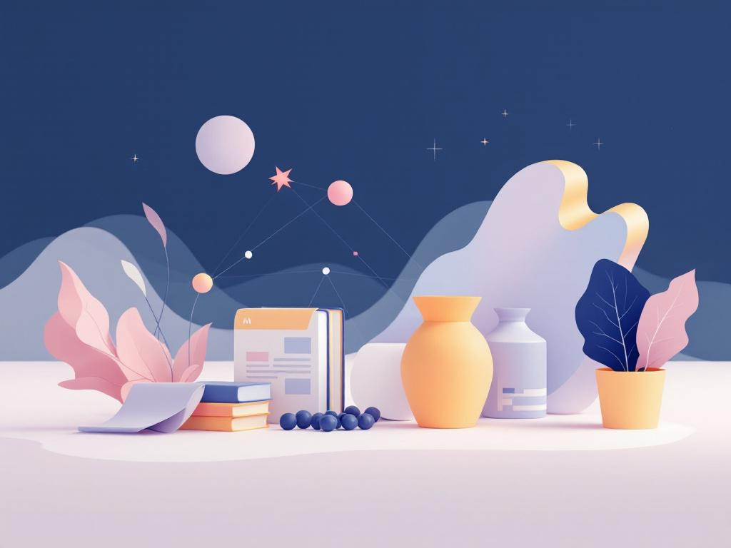 A professional abstract illustration representing the concept of Start with Outcomes, Not Last Year's Numbers in Marketing...